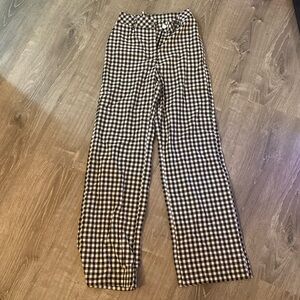 SHEIN plaid black and white pants